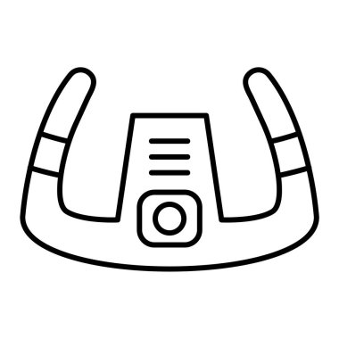 Çizgi film modern b 'nin vektör çizimi eksik simgesi. beyaz arkaplanda izole.