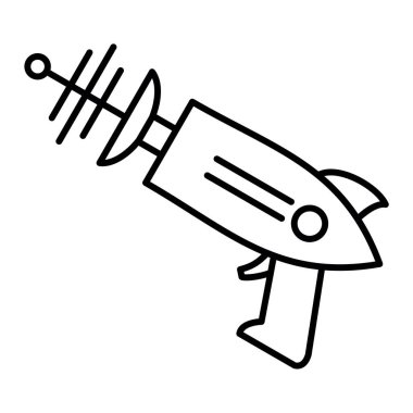 uydu anten simgesi. Teleskop vektör illüstrasyonunun ana hatları. izole edilmiş sınır biçimi