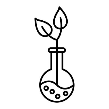 Kimyasal matara vektör çizimi ile bilimsel deney