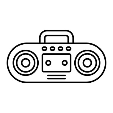 Müzik çalar simgesinin vektör illüstrasyonu