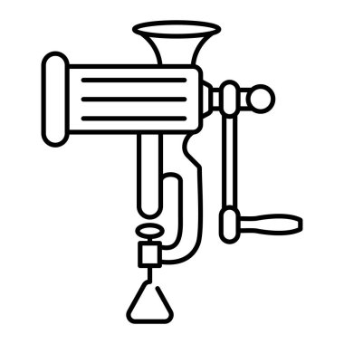 Kıyma makinesinin vektör illüstrasyonu