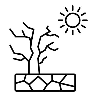 bitki ikonu. Web için ağaç vektör simgelerinin özet çizimi