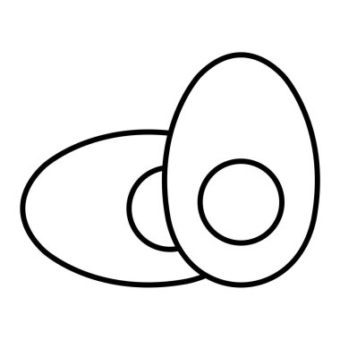 Yumurta ikonu. Yumurta vektör çizelgesi. beyaz arkaplanda izole