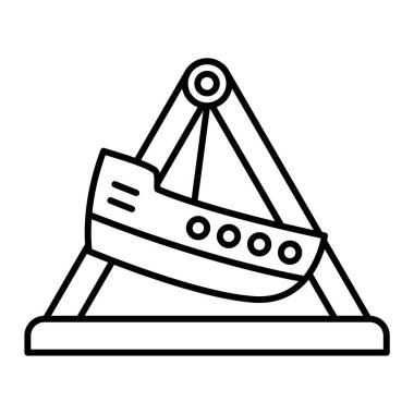 Tekne simgesinin vektör illüstrasyonu