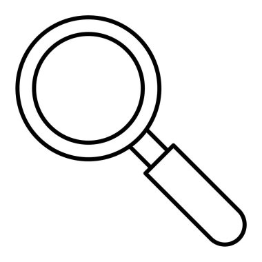 Büyüteç simgesi. İnternet için loupe vektör simgelerinin özet çizimi