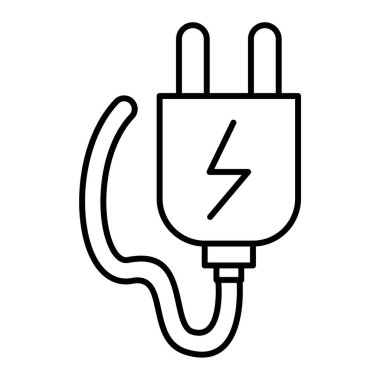 elektrik dolgu vektörü simgesi