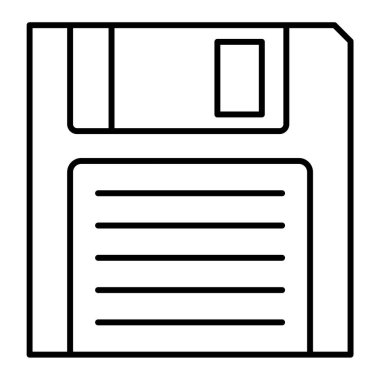 Disket simgesi. Web için disket vektör simgelerinin özet çizimi