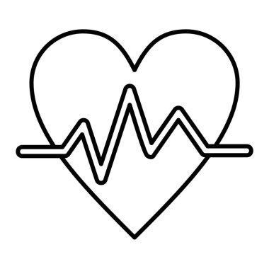 kalp atışı ikonu vektör çizimi grafik tasarımı