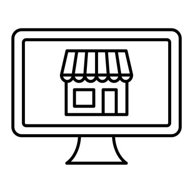 Online mağaza. Web simgesi