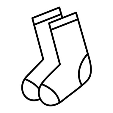 Çorap ikonu. Web için çorap vektör simgelerinin özet çizimi