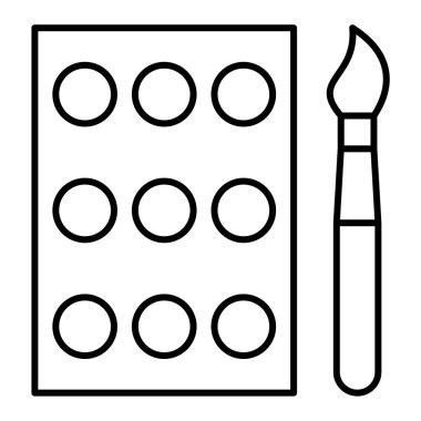 Boya fırçası. Basit resimleme