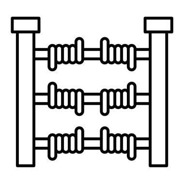 abacus ikon vektör illüstrasyonu