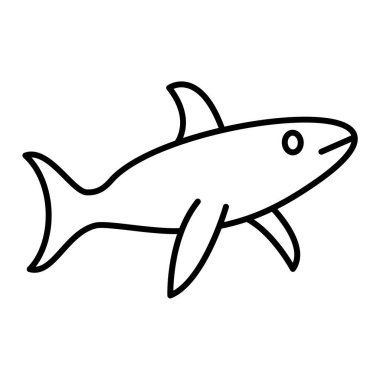 balık simgesi vektör illüstrasyonu