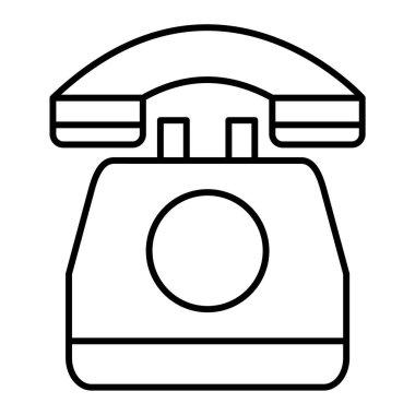 Telefon simgesi. Taslak telefon vektör illüstrasyonu. beyaz arkaplanda izole.