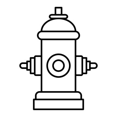 Yangın musluğu simgesi. Web için gaz söndürücü vektör simgelerinin özet çizimi