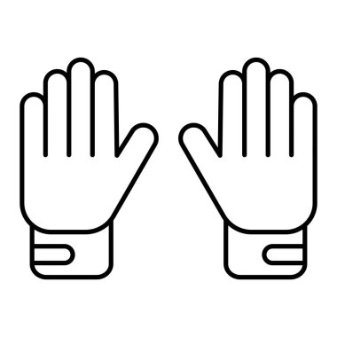 Eldiven ikonu. Web için eldiven vektör simgelerinin özet çizimi