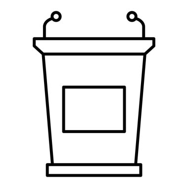 Bir podyum simgesinin vektör illüstrasyonu