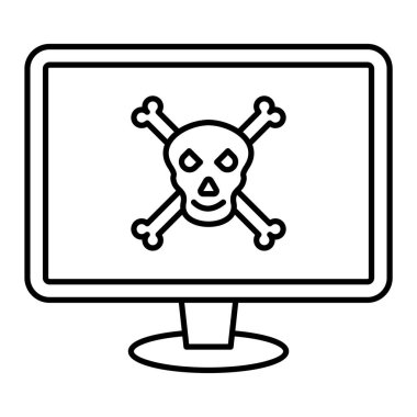 Virüs teknolojisi ikon vektör çizimi