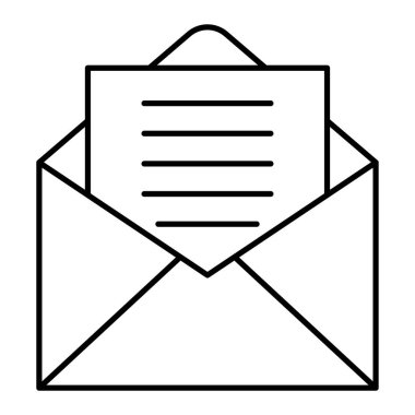 İleti e- posta vektör illüstrasyon tasarımı içeren zarf