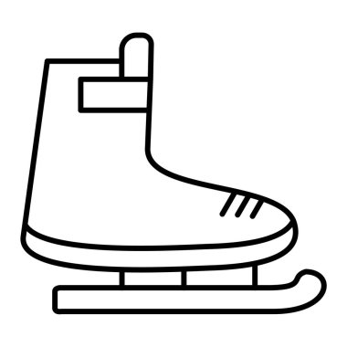 Buz pateni ikonu. Web için snowboard vektör simgelerinin özet çizimi