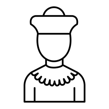 Kadın. Web simgesi basit illüstrasyon