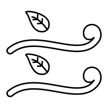 Çizgi film yapraklarının vektör çizimi