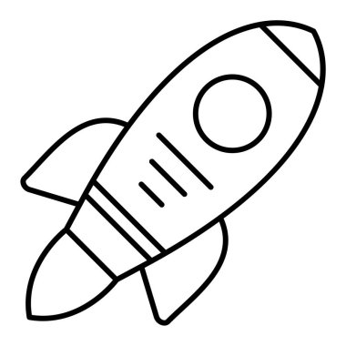 roket ikonu vektör illüstrasyonu