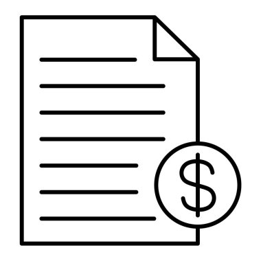 Fatura. Web simgesi basit illüstrasyon