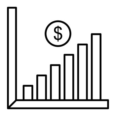 finansal büyüme grafik vektörü çizimi