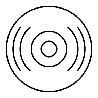 CD disk simgesi. özet müzik hoparlörü vektör sembolü resimleme.