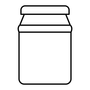 Reçel ikonu kavanozu. Web için mason şişe vektör simgelerinin özet çizimi