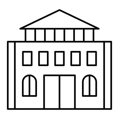 ev inşa simgesi ana hatlar biçiminde izole edilmiş vektör illüstrasyonu