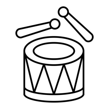 davul simgesi vektörü beyaz arkaplanda izole edildi, müzikal şeffaf işaret