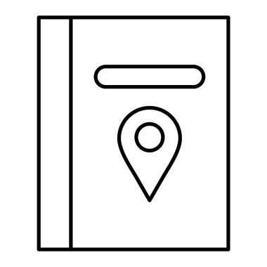 harita simgesi vektör illüstrasyonu