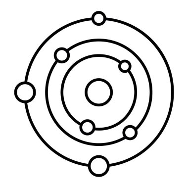Web için çizgi simgesi, vektör illüstrasyonu