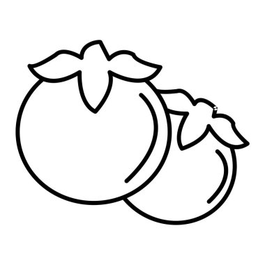 Domates ikonu. vektör illüstrasyonu