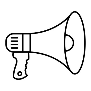 megafon ikonu. Web için hoparlör vektör simgelerinin özet çizimi