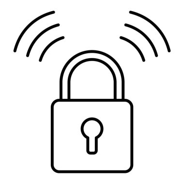 asma kilit ikon vektör çizimi