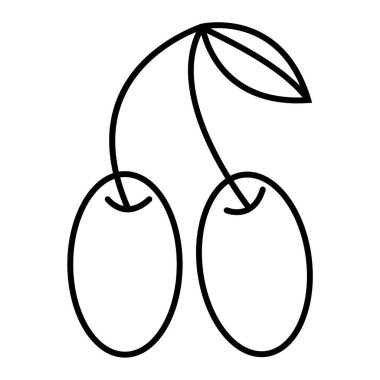 Böğürtlen ikonu vektör çizimi grafik tasarımı