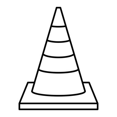 İzometrik vektör illüstrasyonunda koni simgesi