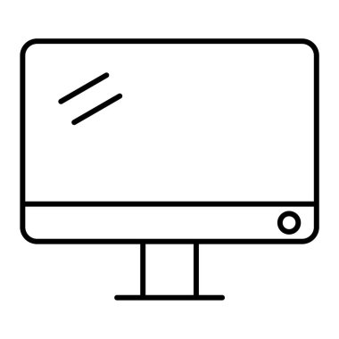 Ekran izole edilmiş ikon vektör illüstrasyon tasarımına sahip bilgisayar monitörü