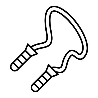 İp simgesini atlama vektör illüstrasyonu