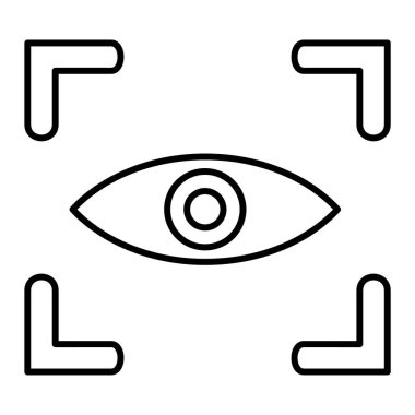 Göz simgesi, vektör illüstrasyonu