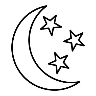 Moda tarzında izole edilmiş ay simgesi