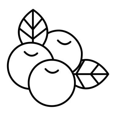 Tatlı bir karikatür meyvesinin vektör çizimi