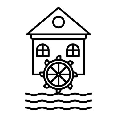 Bir su simgesinin vektör illüstrasyonu