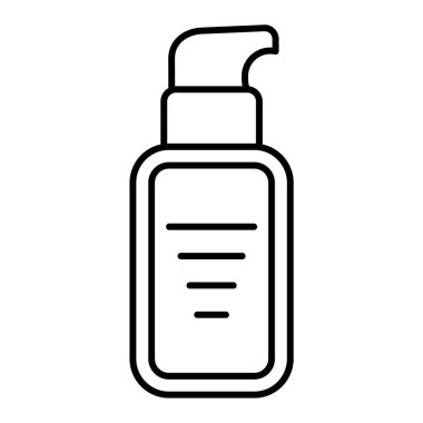 sabun ikonu vektörü. Taslak şişe işareti. izole edilmiş sınır sembolü çizimi