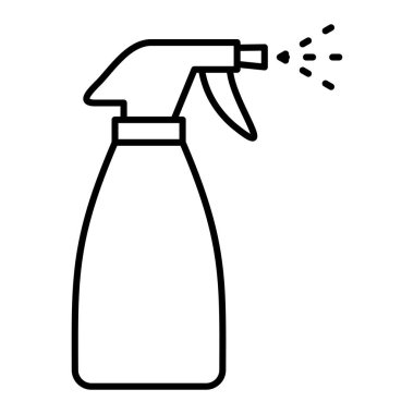 Temizlik spreyi ikonu. Beyaz arkaplanda izole edilmiş web tasarımı için temizleyici vektör sembolü