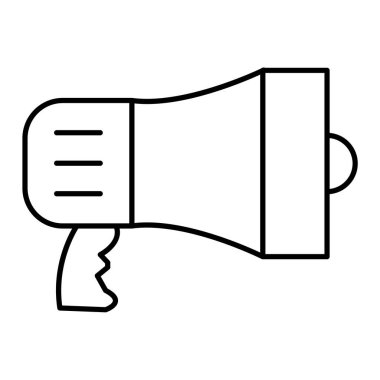 megafon ikonu. Web için hoparlör vektör simgelerinin özet çizimi