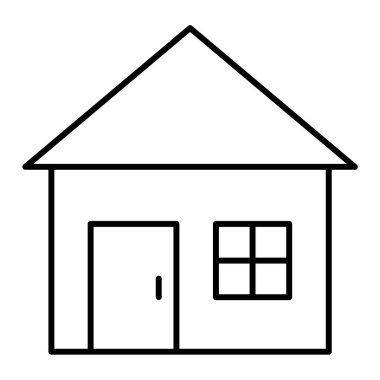 Ev. Web simgesi basit illüstrasyon